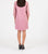 Leather sleeve shift dress with cashmere blend fabric. Available in pink and black. 100% authentic leather