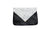 Black + White Speckled Leather Clutch